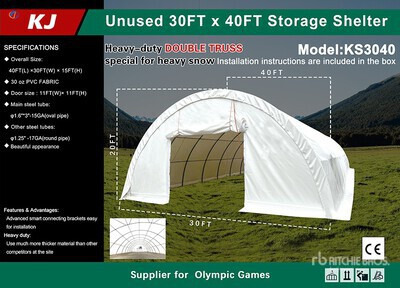 2026 KJ KS3040 30 ft x 40 ft Storage Building (Unused)