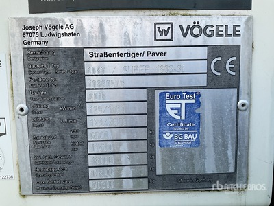 2016 Vogele Super 1803-3i Asphalt Paver