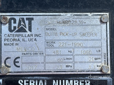 2017 Cat BU118 75 in Skid Steer Sweeper