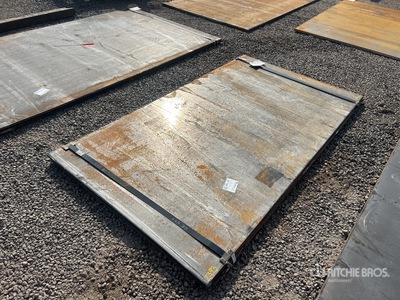 Quantity of (2) 2025 Kit Containers Steel 4 ft x 7 ft 3 in (1 in Thick) Steel Plates