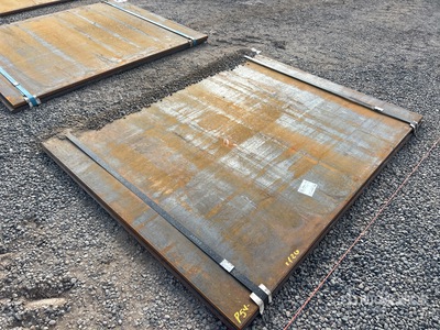 Quantity of (2) 2025 Kit Containers Steel 5 ft x 6 ft (1 in Thick) Steel Plates