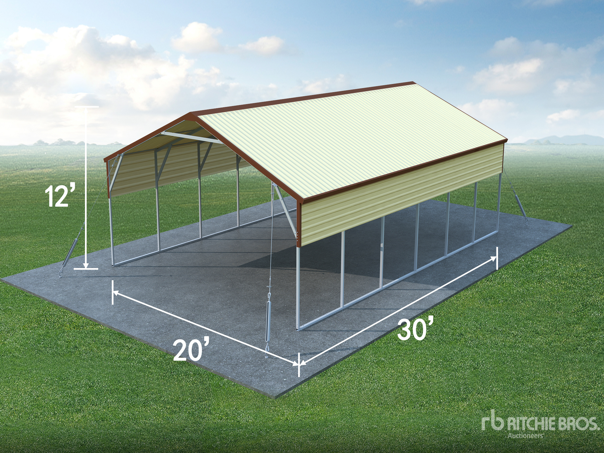 2025 Rhino AGR-MC2030 Steel Shed (Unused)