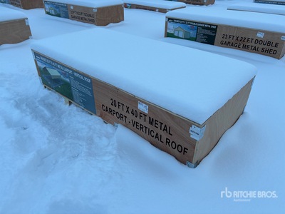 2025 Rhino AGR-MC2040 20 ft x 40 ft Steel Carport (Unused)