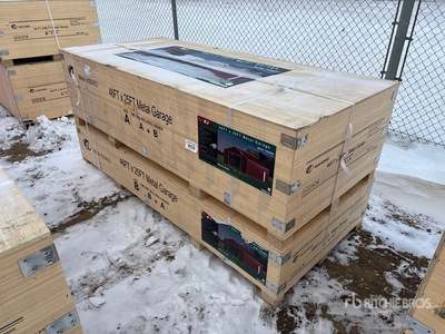 2026 KJ K2545G 46 ft x 25 ft Double Garage Metal Shed (Unused)