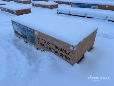 2025 AGR-MS2322 Double Garage Metal Storage Building (Unused)