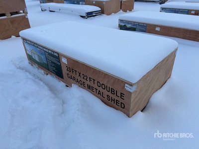 2025 AGR-MS2322 Double Garage Metal Storage Building (Unused)