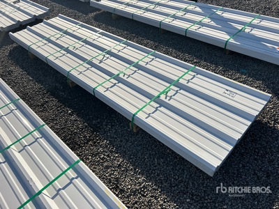 Quantity of (50) 2025 Kit Containers 12 Ft Corrugated Tin (Unused)