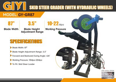 2025 GIYI GY-GR87 87 in Skid Steer Grader (Inoperable)