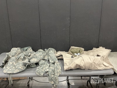 (3) Pairs of Fuel Handler’s Coveralls, (11) Cold Weather Parkas & Assorted Items