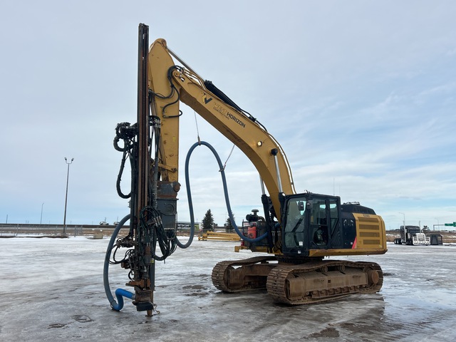 2012 Cat 336E with 2005 Traxxon TR-EX 2000 Rock Drill Tracked Excavator 2012 Cat 336E with 2005 Traxxon TR-EX 2000 Rock Drill Tracked Excavator