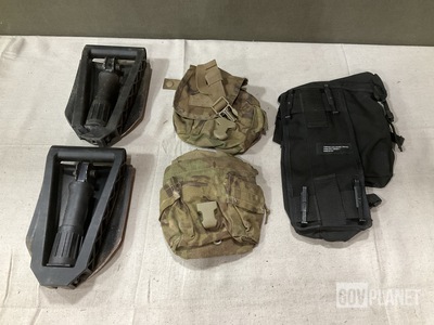 (34) Cases, (14) Water Canteens, (11) Entrenching Tools & Assorted Items