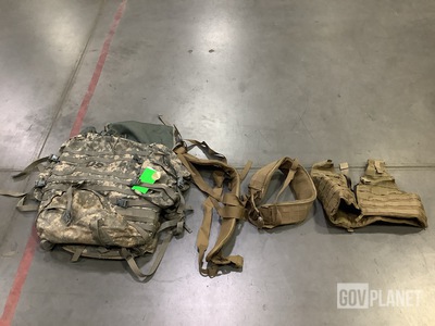(13) Large Field Pack Sets, (30) Individual Equipment Belts & Assorted Items