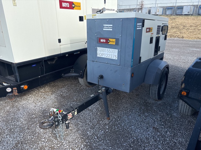 2019 Atlas Copco QAS45 ATC 36 kW Mobile Generator Set