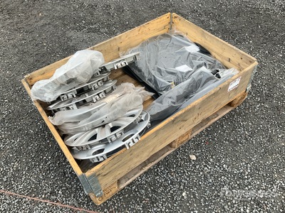 Assortment of VW Parts, Floor Mats, Wheel Covers, Partition Grilles