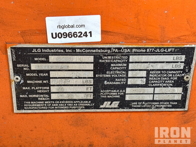 ELEVADOR TELESCóPICO 2006 JLG 4WD 660SJ