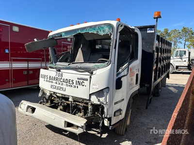 2018 Isuzu NPR 4x2 Flatbed Truck (Inoperable)