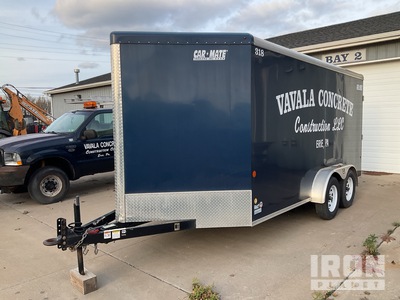 2019 Car Mate Trailers, Inc. CM714V-HD 14 ft T/A Rimorchio chiuso