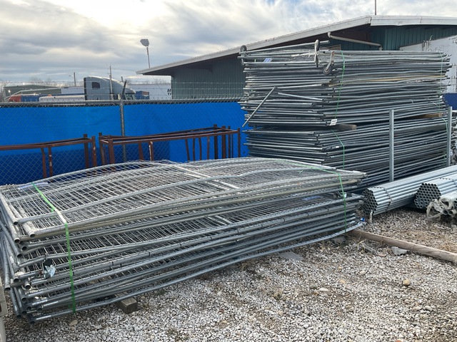 Quantity of (84) 12 ft x 8 ft Galvanized Temporary Site Fence