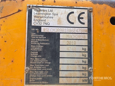 2018 Thwaites MACH2090 9 ton 4x4 Dumper