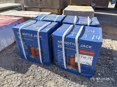 Quantity of (4) 2024 Powertek 20 Ton Air Bottle Jack (Unused)