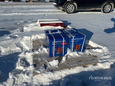 Quantity of (4) Boxes of 2024 Powertek 20T lifter Air Bottle Jack (Unused) - Fits Powertec