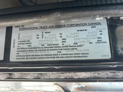 2006 International 9900i Tracteur Routier Couchette