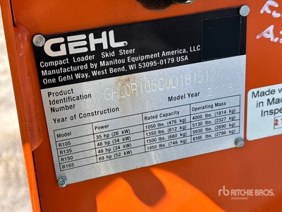 2018 Manitou R105 Skid Steer Loader