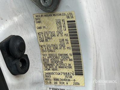 2016 Nissan Frontier 4x2 Extended Cab Ute