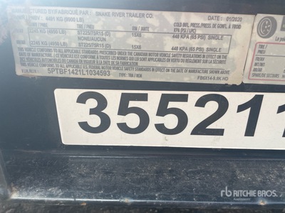 2020 Snake River 6X14 Equipment Trailer