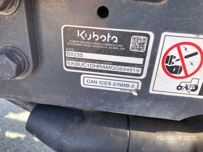 2021 Kubota BX23S Utility Tractor