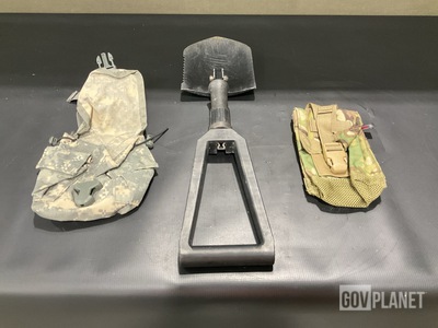 (260) Canteen Pouches, (12) Entrenching Hand Tools & Assorted Items