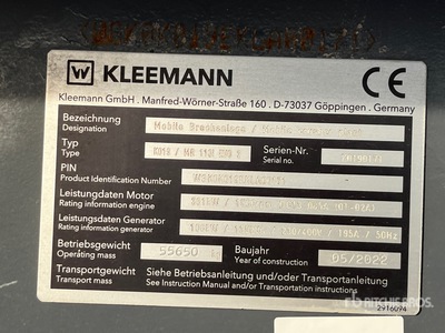 2022 Kleemann MR110i Closed Circuit Concasseur à impact