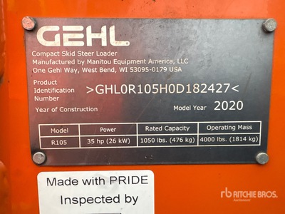 Gehl R105 Chargeuse à direction à glissement