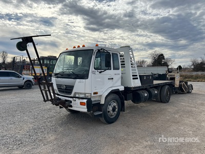 2008 UD UD2600 4x2 Extended Cab W/Rumbler 6016 S/A Trailer Flatbed Truck