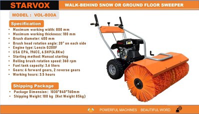 2025 STARVOX VOL-800A Walk-Behind Kehrmaschinen (Unused)