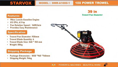 2025 STARVOX DMR-A1000-1 Talocheuse-lisseuse (Unused)