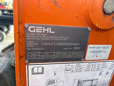 2021 Gehl RT135 Oruga cargadora compacta