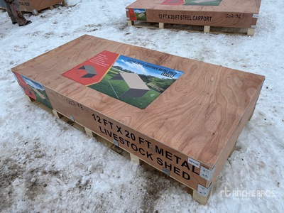 2025 Rhino AGR-LS1220 12 ft x 20 ft Metal 家畜用シェルター (Unused)