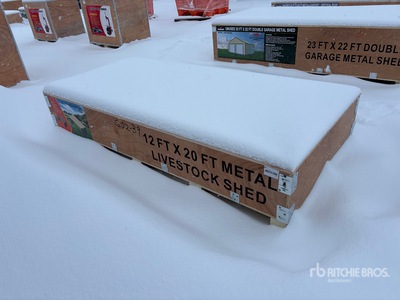 2025 Rhino AGR-LS1220 12 ft x 20 ft Metal Livestock Shelter (Unused)