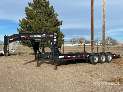 2020 Pratt EZ-2480 24 ft Tri/A Gooseneck Tilt Deck Trailer