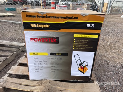2023 Powertek MS120 Vibratory Plate Compactor (Unused)