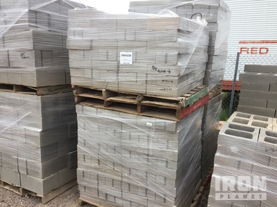 Quantity of (3) Pallets of Concrete Blocks (Unused)