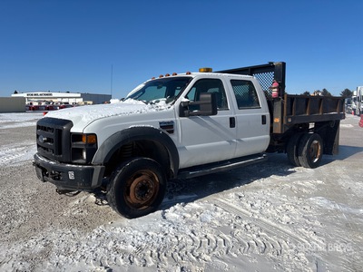 2008 Ford F-450 XL 4x2 Crew Cab Flat bed dump with Wywrotka