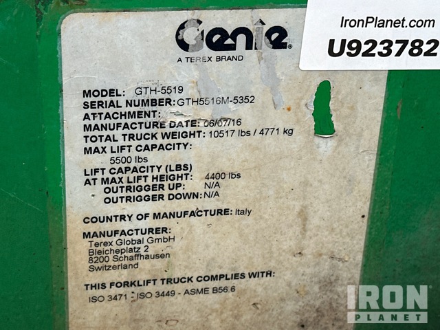 MANIPULADOR 2016 GENIE