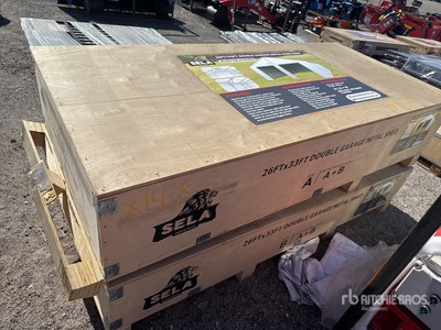 Quantity of GA2633 26 ft x 33 ft Double Garage Metal Shed (Unused)