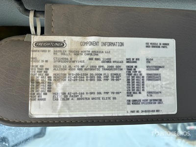 2015 Freightliner 114SD 8x6 Cab and Chassis