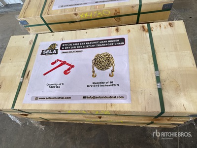 Quantity of (15) LB5400 Ratchet Binder and Chains (Unused)