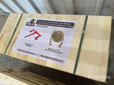 Quantity of (15) LB5400 Ratchet Binder and Chains (Unused)