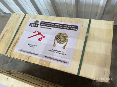 Quantity of (15) LB5400 Ratchet Binder and Chains (Unused)