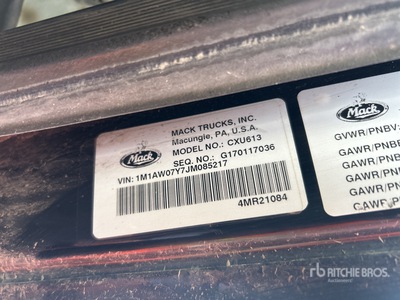 2018 Mack CXU613 6x4 T/A Day Cab Truck Tractor